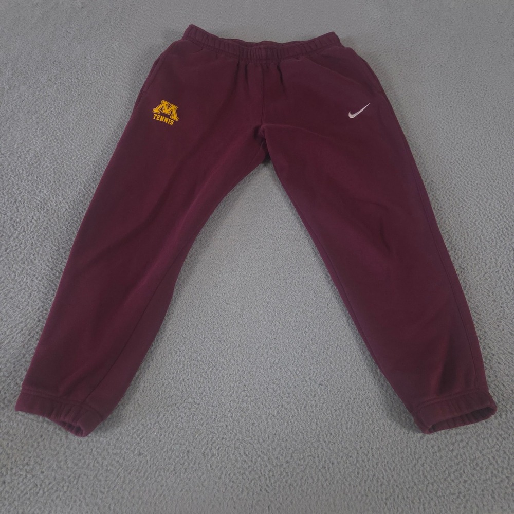 Nike Sweatpants Men Medium Maroon Team Club Pant Minnesota Gophers Tennis Jogger